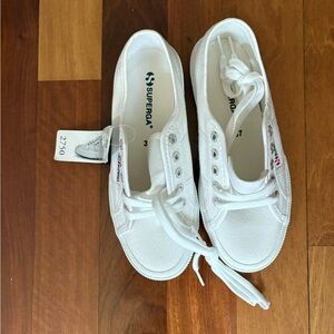 Superga Bright White Lace-Up Sneakers